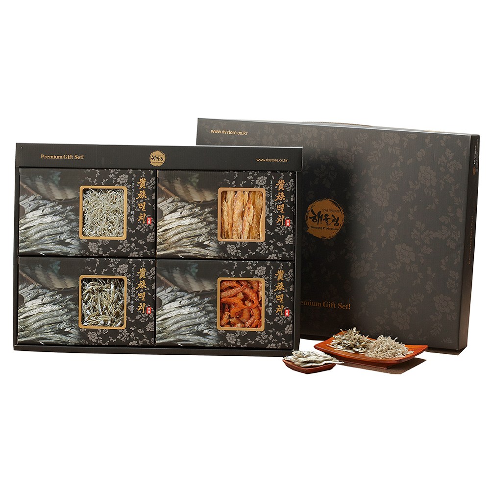 해울림 멸치세트 팔각한지함 1호 세멸 190g / 소멸 180g / 중멸 170g / 대멸 160g 108,000원
