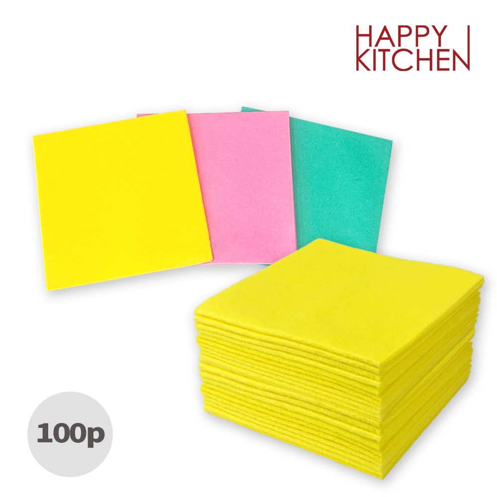 해피키친 주방 부직포 칼라 국산 행주 38 x 38cm, 100개 14,900원