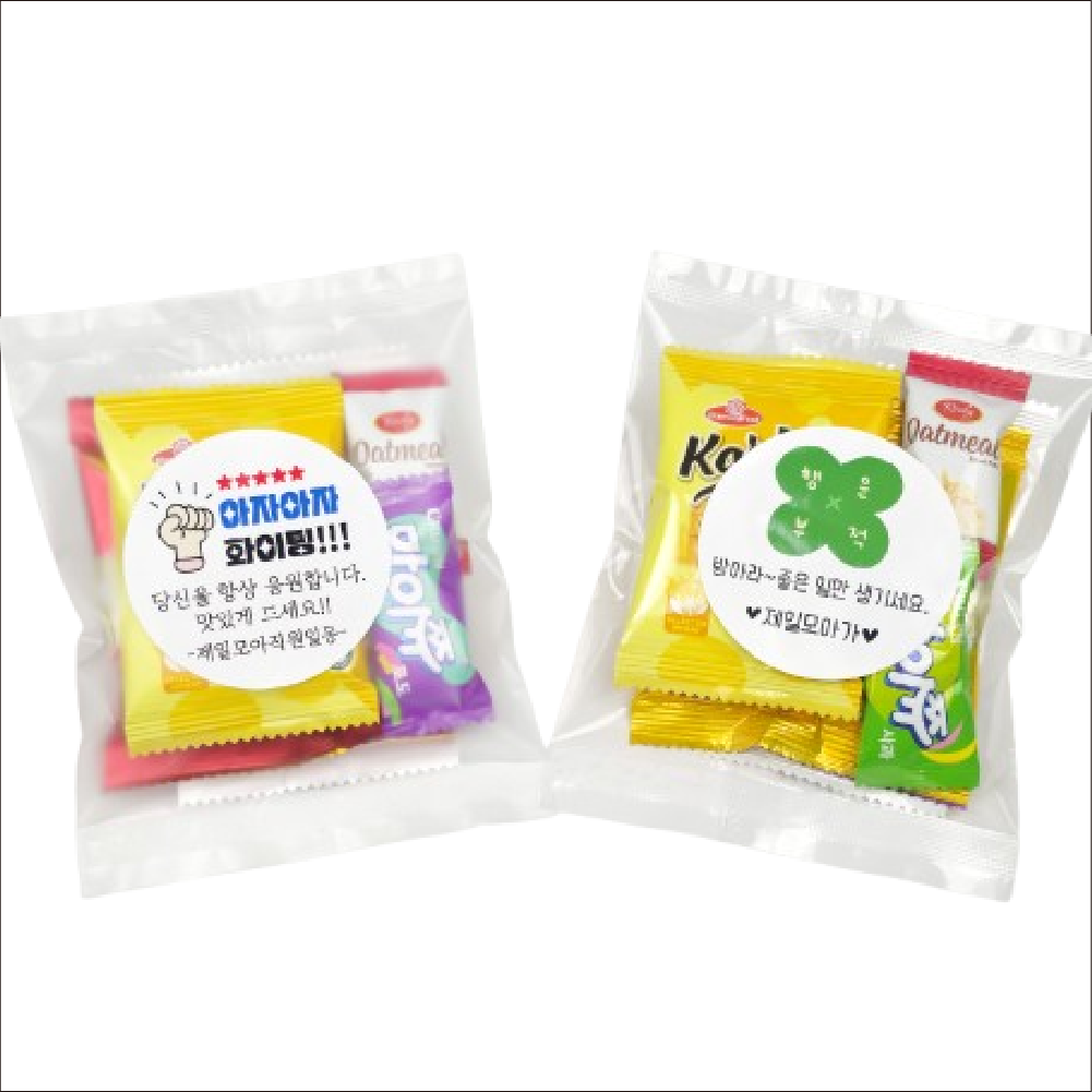 제일모아쇼핑 미니 실링포장 간식 꾸러미 과자 단체 간식 구디백 답례품 개별포장 학교 위클래스 간식 선물 세트 87,000원