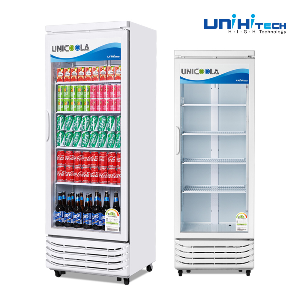 업소용 음료수 술냉장고 UNI-D465RF 화이트/블랙 420L 380,000원