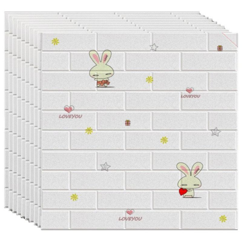 정싱 접착식 붙이는 단열벽지 폼블럭 보온 단열 폼블럭 접착식 폼타일 스티커 70*77cm, 10개, A007 24,900원