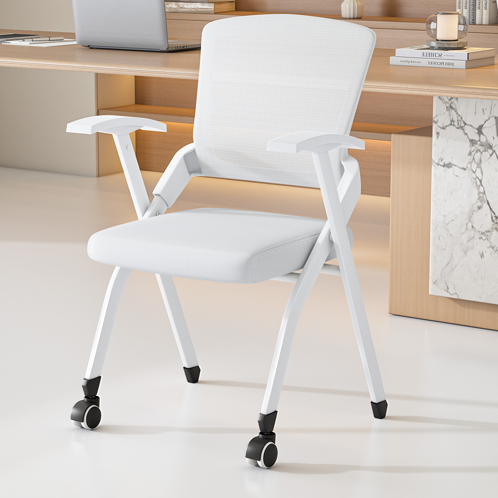 Kipnos 의자 학생의자 책상의자 사무용의자 학생의자 컴퓨터의자 사무실의자 공부의자 사무용 공부용 푹신한 의자 접이식 메쉬 사무실 회의실 독서실, 화이트 100,300원