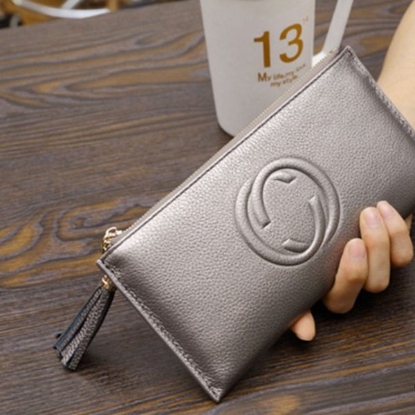 블루산업 여성용 리얼 소가죽 테슬 장지갑 11,900원