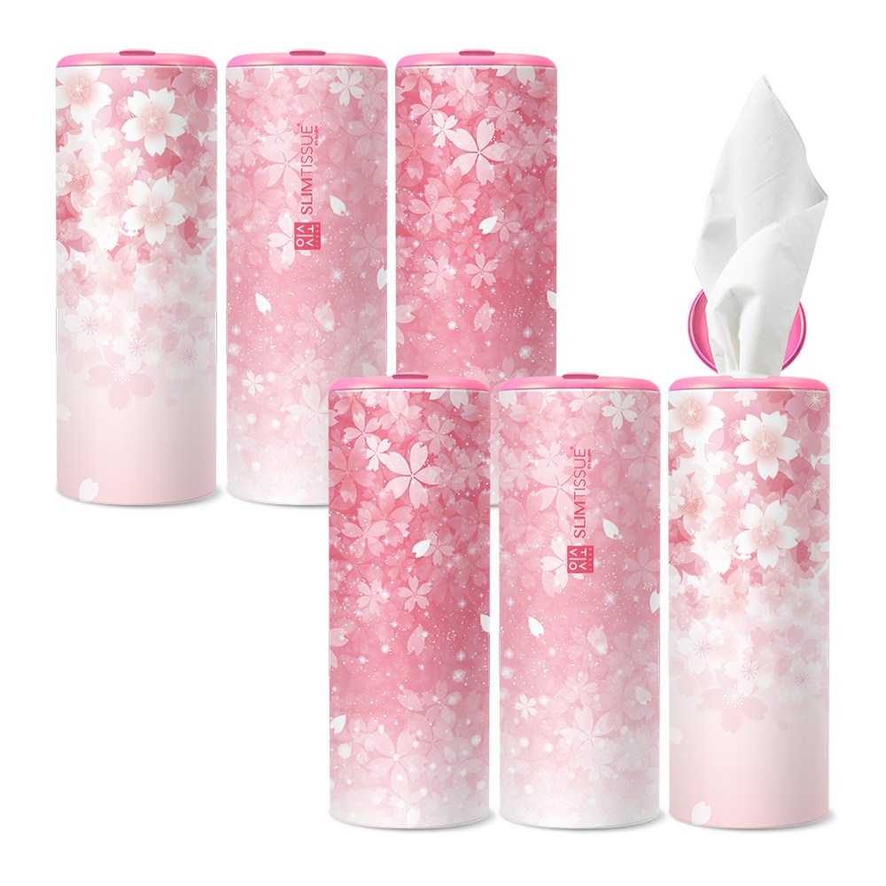 슬림티슈 6P [벚꽃 에디션] /  차량용 휴대용 대나무 티슈 13,600원