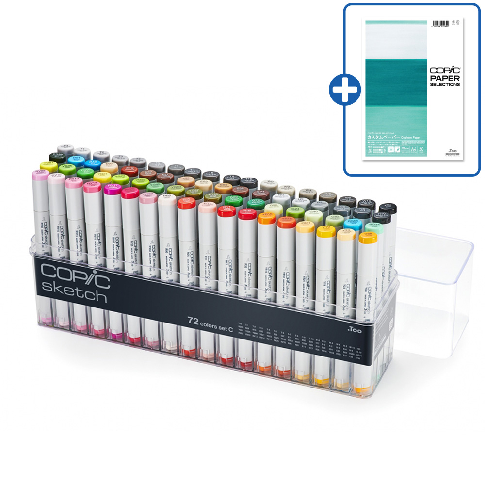 코픽 마카 스케치마카 72색 세트 C /디자인마카 + 코픽 마카전용지 커스텀페이퍼 315,100원
