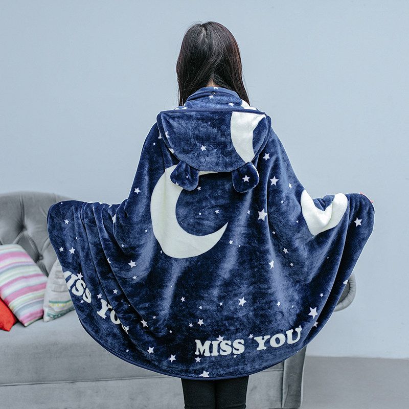 라오농 후드 입는담요 극세사 캠핑블랭킷 사무실  대형 망토담요 20,040원