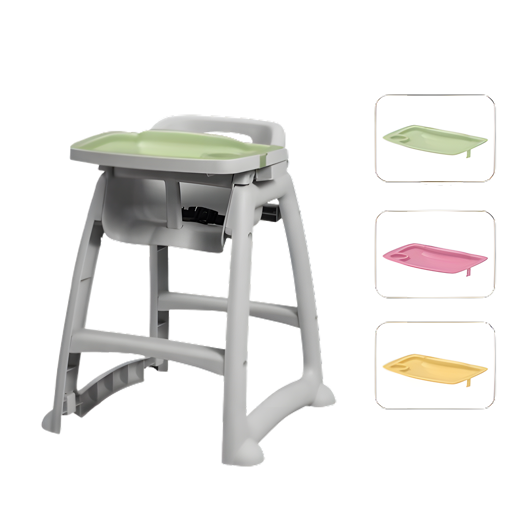 ZIPIA 레스토랑 유아용 하이체어 업소용 식당 식탁 아기의자, 1개, 트레이형+식판 80,900원