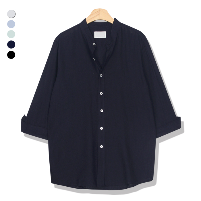 오마보이 남성용 여름에 시원한 린넨 차이나 7부 셔츠 27,800원