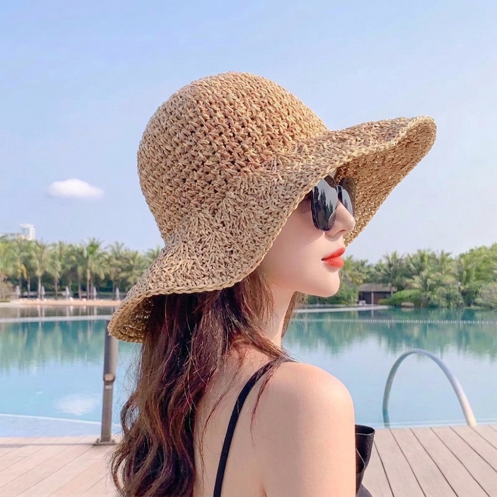 아리아 여성 여름 라탄 밀짚 모자 라피아햇 15,800원