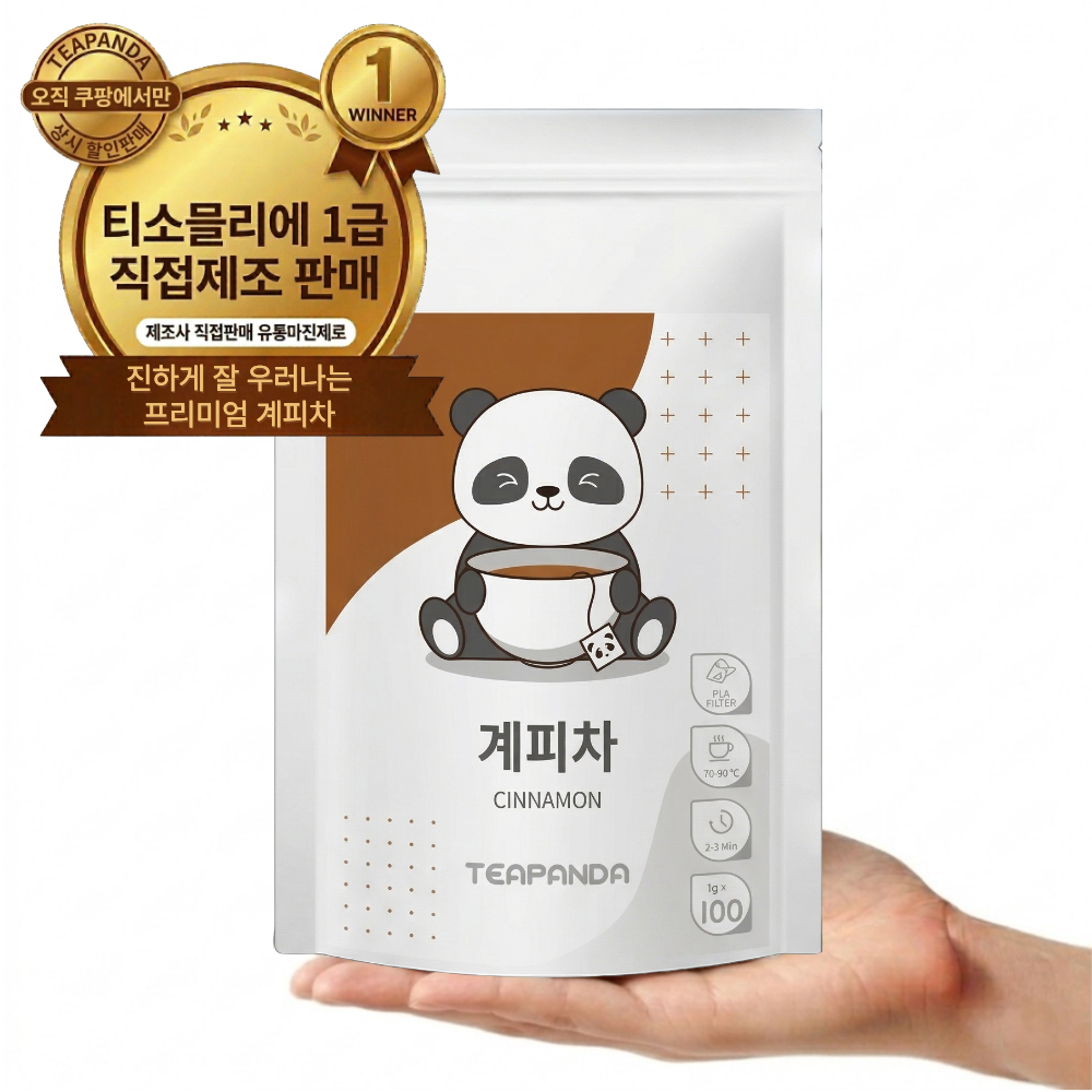 티판다 진한 100% 계피차 생분해 삼각티백, 1개, 100개입, 1g 16,350원