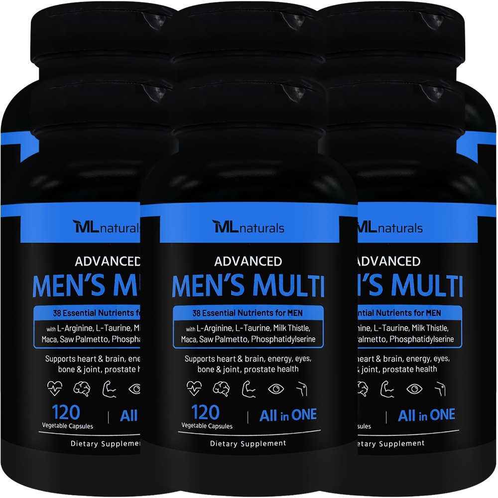 [미국빠른직구] 신제품 마이라이프 내추럴스 남성 멀티 종합비타민 (13종 비타민, 9종 미네랄, 16종 영양소), 6개, 120정 79,040원