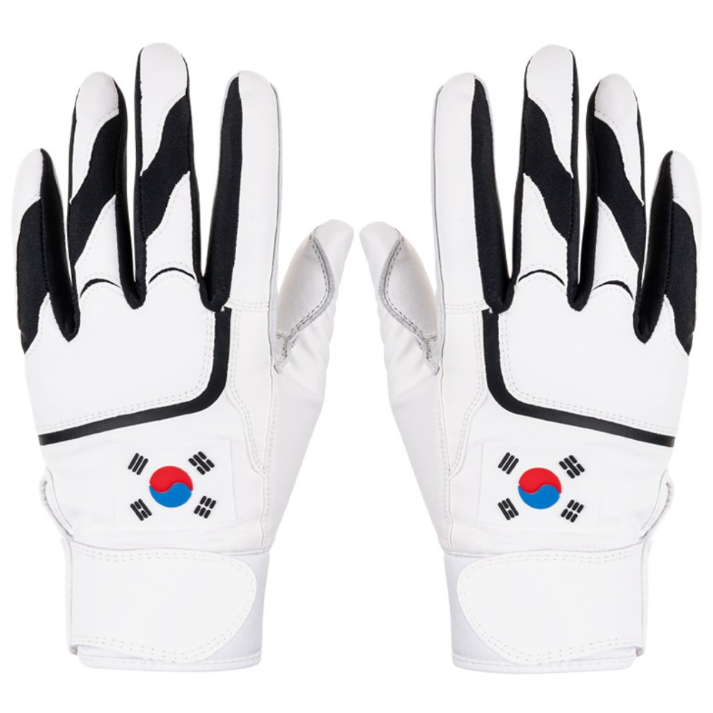 업셋 국가대표 태극기 양피 배팅장갑, 1세트, 커스텀로고_블랙 25,000원