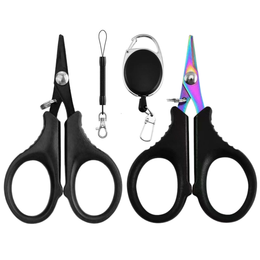 [1+1]리파니 티타늄 낚시 미니 합사가위 핀온릴 1세트, 2개, 블랙+컬러 12,500원