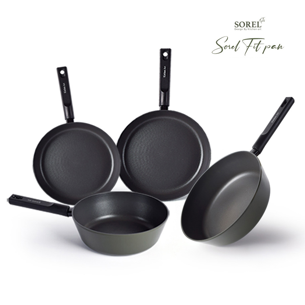 소렐 핏 IH 주물 프라이팬 궁중팬 24cm/28cm 4종세트, 1개, 24cm프라이팬+궁중팬+28cm프라이팬+궁중팬, 올리브그린 66,900원