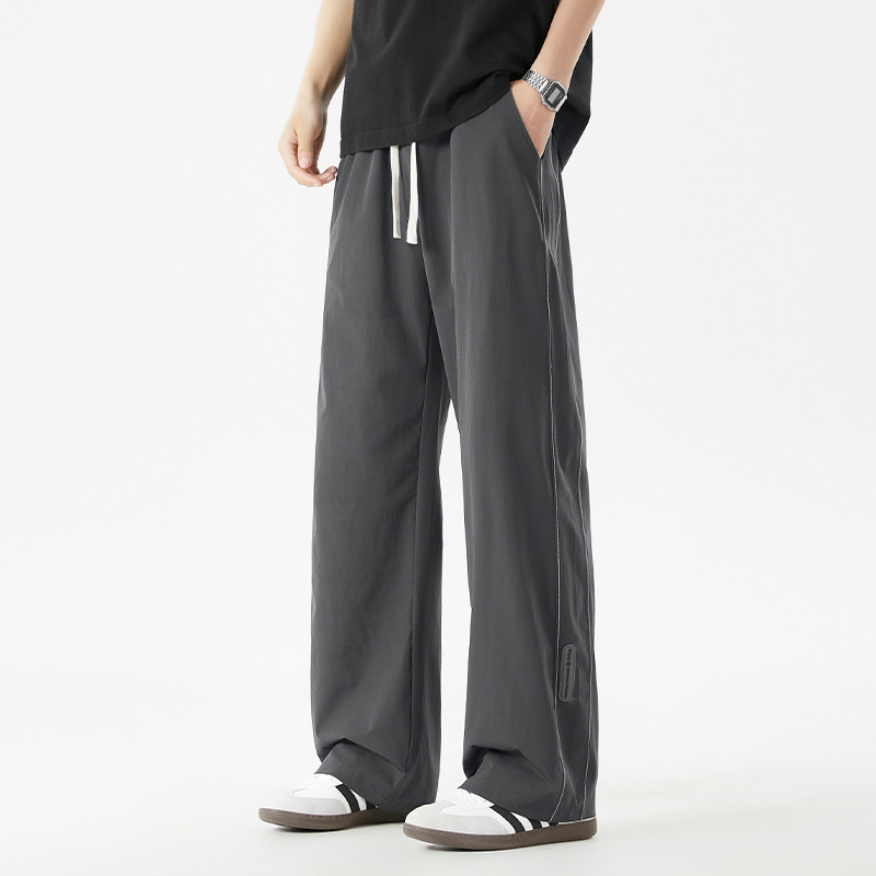 대형 남성 여름 트렌드 속건 아이스 실크 바지 사방 신축성 있는 루즈핏 시원한 느낌 다용도 캐주얼 통기성 긴 바지 23,750원