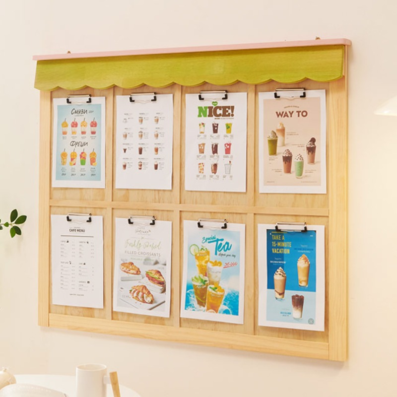 유치원게시판 어린이집게시판 학교게시판 교구장 원목 클립형 8칸 게시판 HS8061-4, 01.클립형_8칸(내추럴) 110,000원