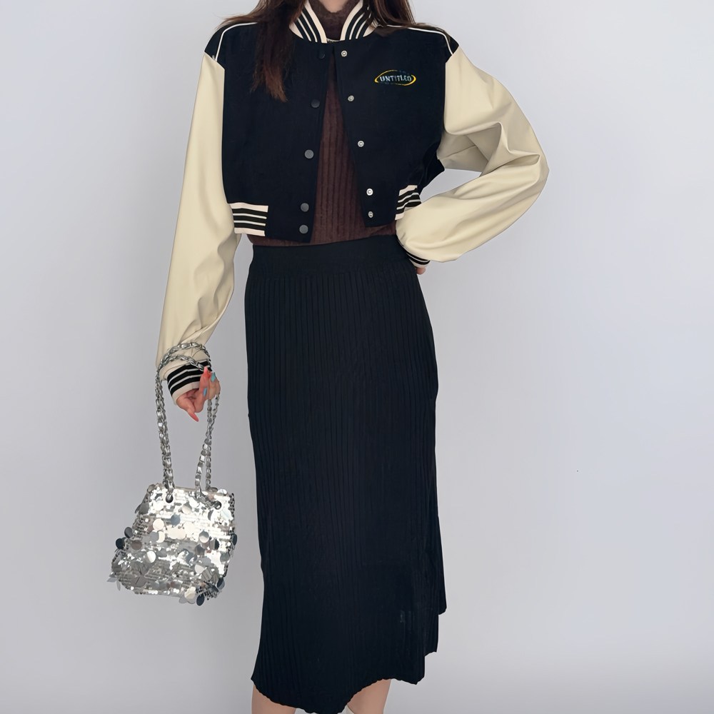 에리페 여성용 A라인 플리츠 롱 니트 스커트 17,900원