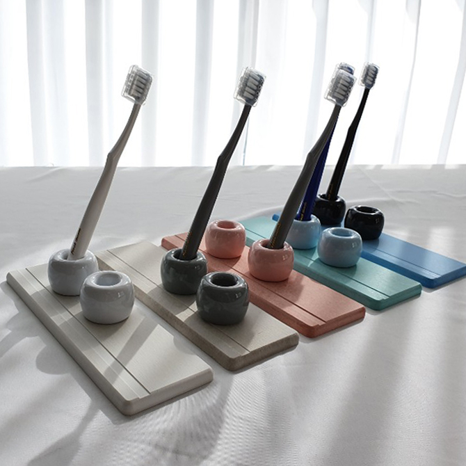 코드86 세라믹 도자기 칫솔꽂이 규조토 받침대, 1개 1,300원