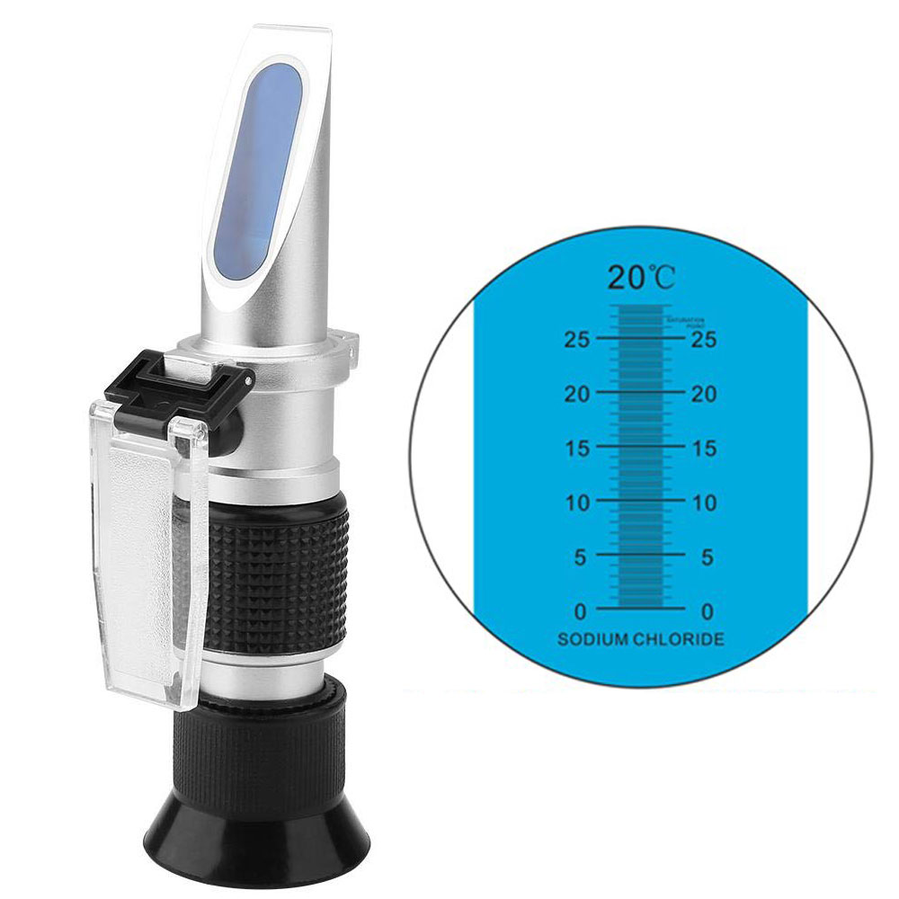 음식 염분 소금기 측정기 가정용 염도계 RZ112 해수 농도 굴절식 비중계, 1개 16,300원