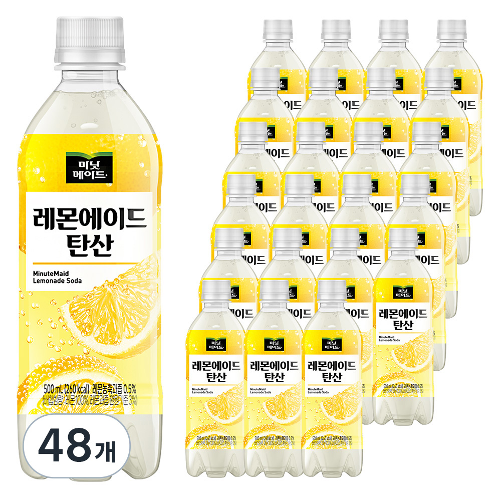 미닛메이드 레몬에이드 탄산, 500ml, 48개 41,280원