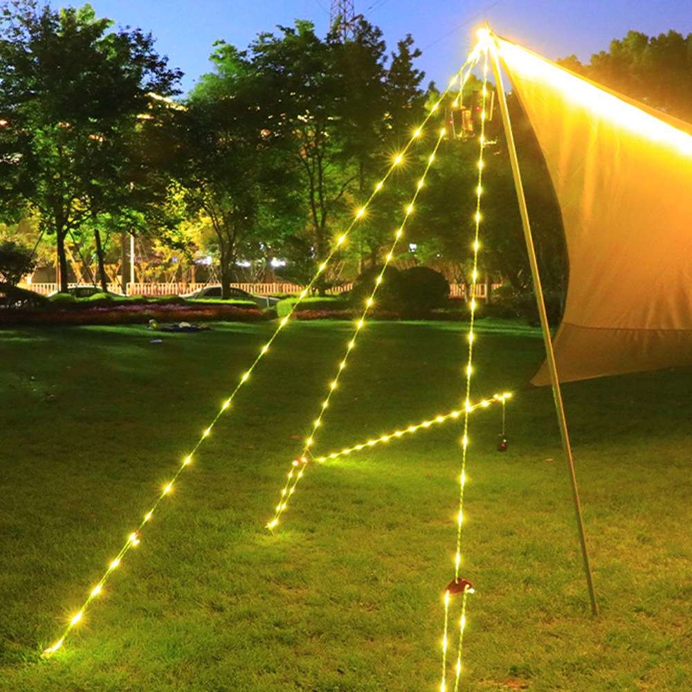 21세기트랜드 밤빛로프 태양광 LED 스트링가드 타프 텐트 줄 끈 로프 캠핑 용품, 라이트그린, 1개 9,800원