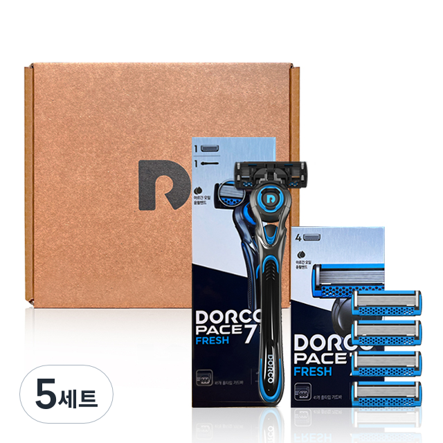 도루코 페이스 7 II 프레쉬 면도기세트, 면도기 + 면도날 5p, 5세트 99,500원