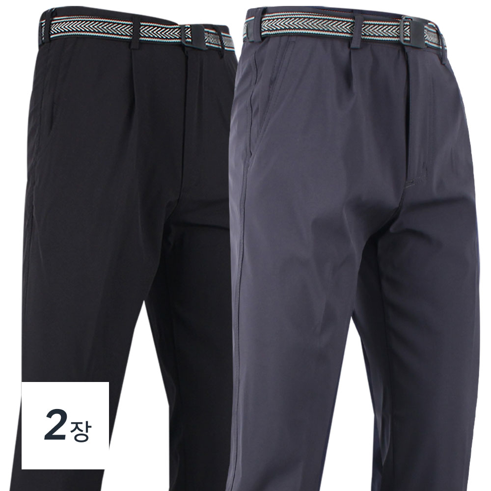 더빅보스 2장 세트 봄가을 남성 원턱 기능성 무지바지 작업복 등산바지 빅사이즈 27,800원