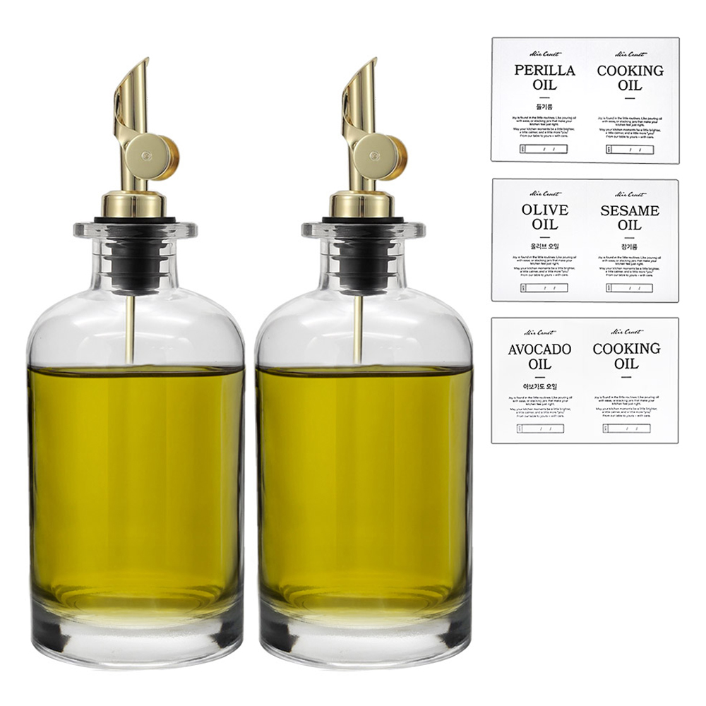 미르코리아 크루엣 디스펜서 오일 유리병 골드, 2개, 500ml 13,460원
