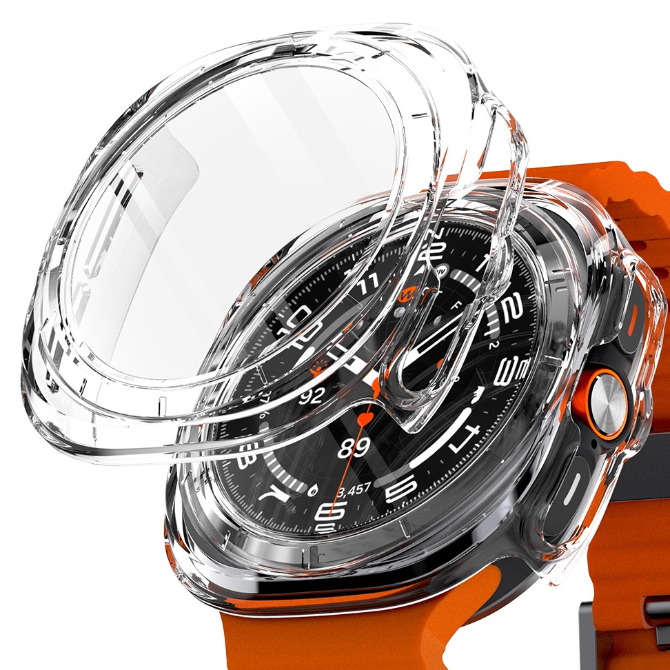 구스페리 갤럭시워치 풀커버 강화유리 하드 케이스, 투명+투명, 2개 8,890원