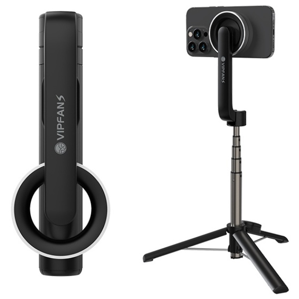 VIPFAN S 맥스탠드 삼각대 셀카봉 접이식 알루미늄 블루투스 리모컨 맥세이프 거치대 유튜버 해외여행 촬용, 1개, 현재가 24,900원