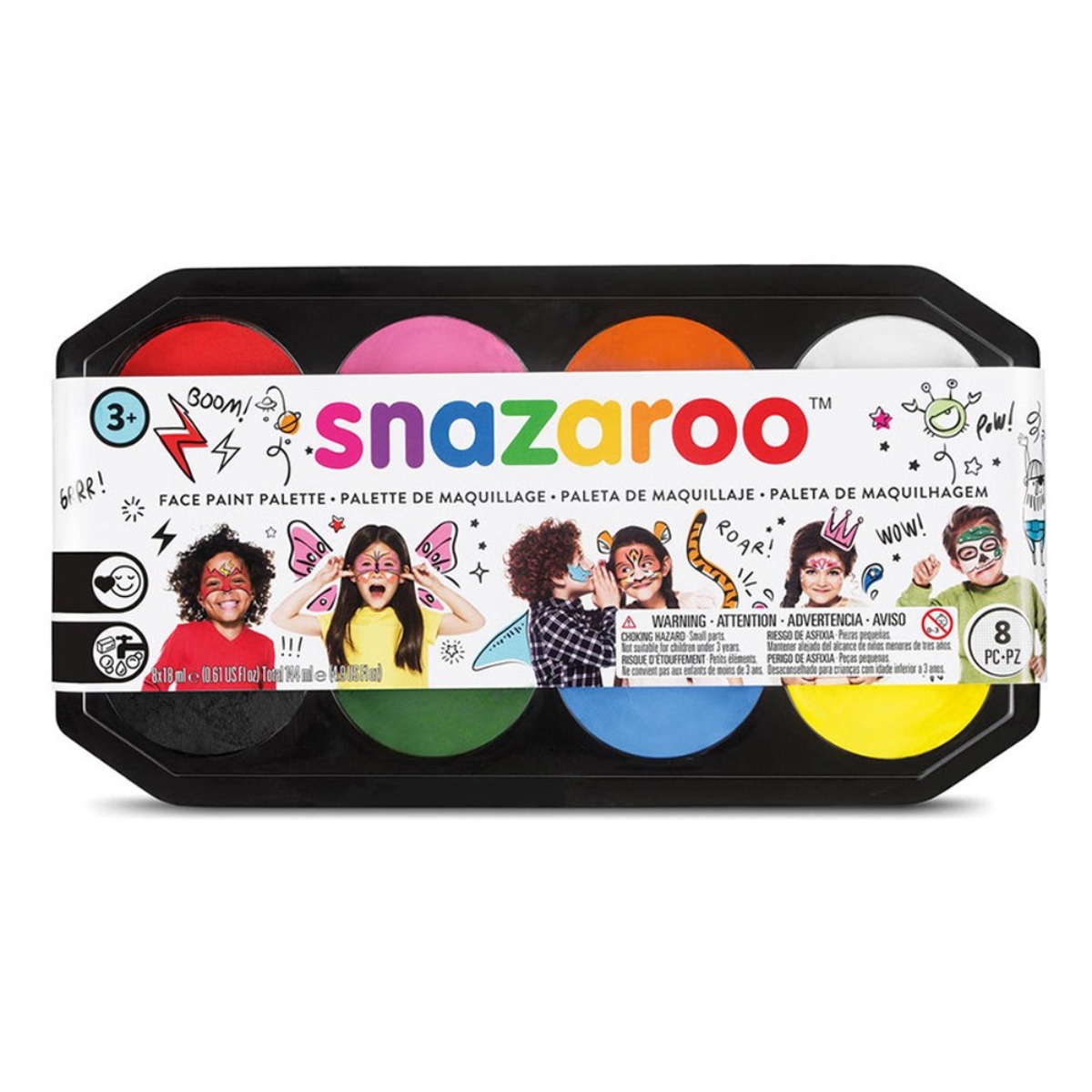 영국 스나자루 페이스 페인팅 물감 (옵션선택필수), Classic(일반색) 8색 팔레트, 1개, 01. 8색 팔레트 59,000원