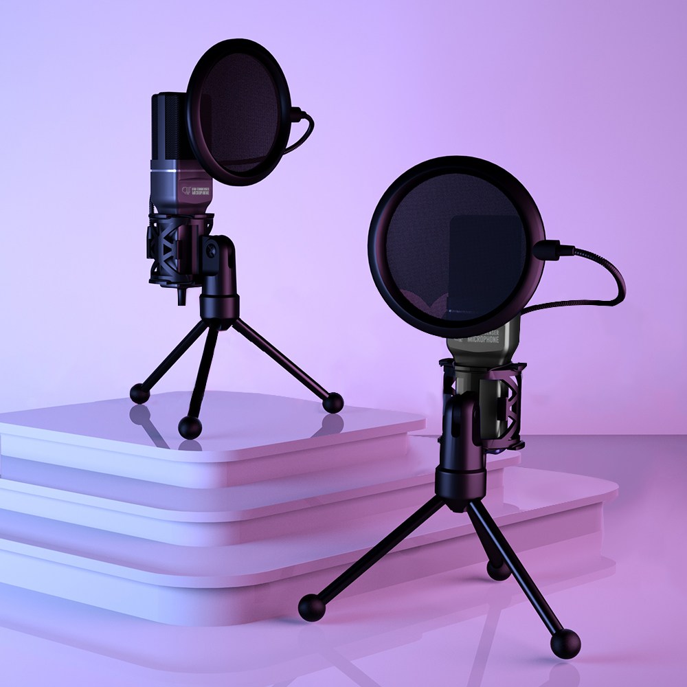 COBY 듀얼 콘덴서 방송용 마이크 스탠드 게이밍 인터넷 화상회의 ASMR 디스코드 CMB77, 단품 49,000원