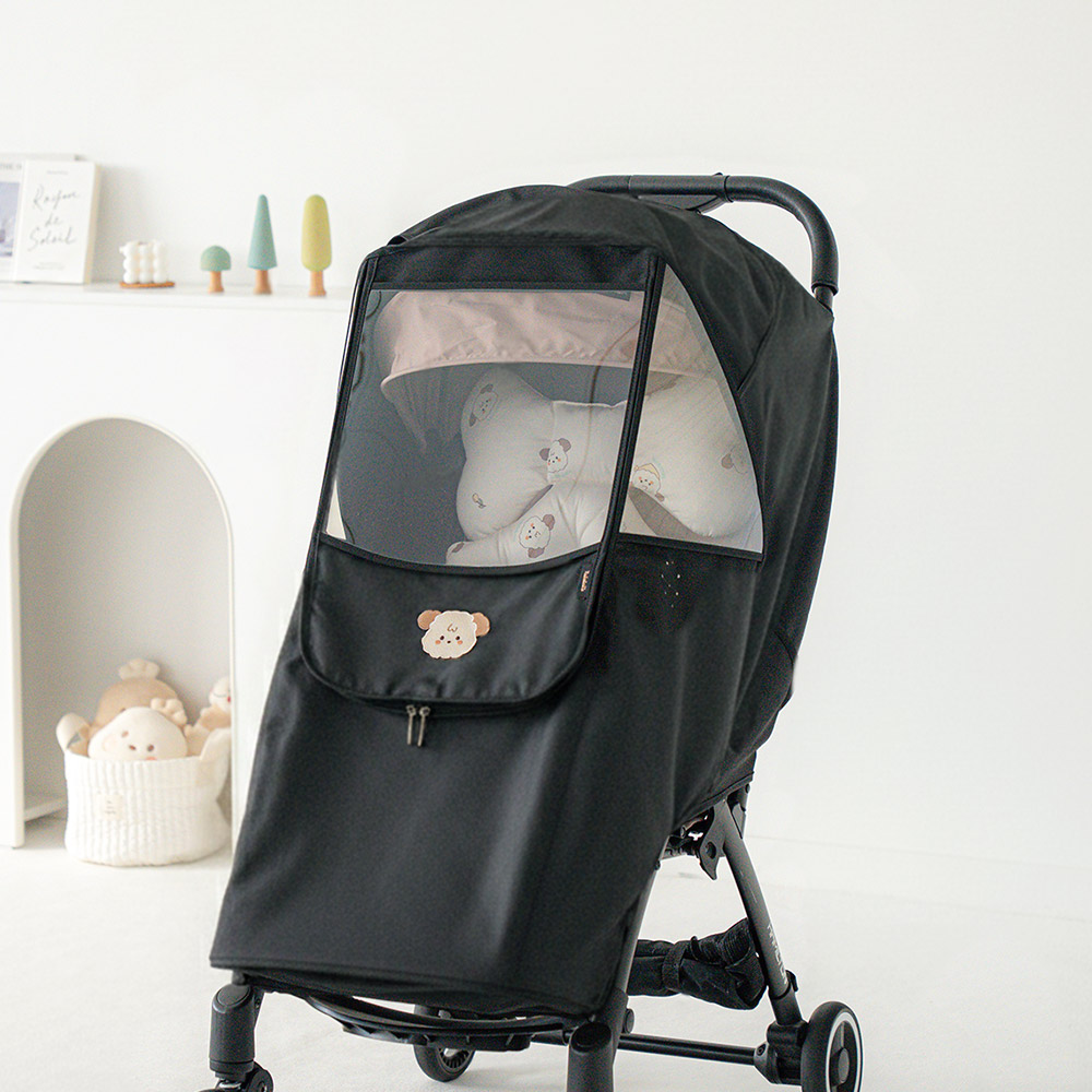 마롤로뜨 빌리지 유모차 방한커버 방풍커버 방수커버 범용 부가부 줄즈 트라이크 디럭스 절충형, 1개, 방풍커버_마뭉이(블랙), 현재가 39,900원