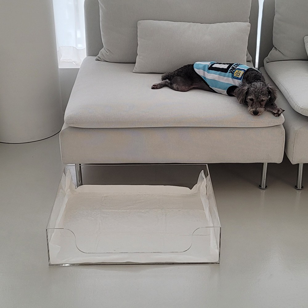 리빙앳 새지않는 강아지 배변판 대형 모서리 소변 방지 아크릴 주문제작 화장실 패드 78,900원