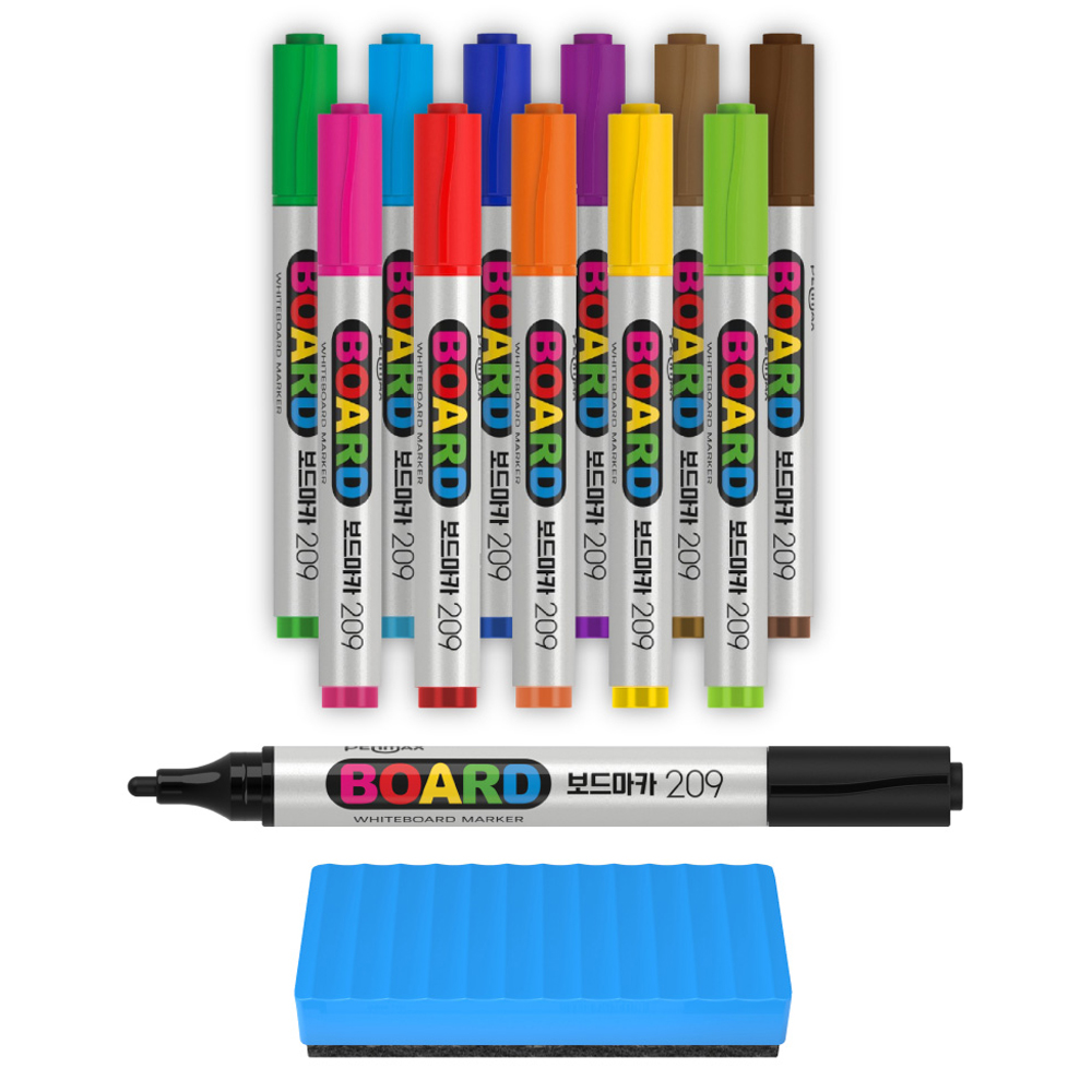 펜맥스 보드마카 209 12색 + 지우개 5,400원