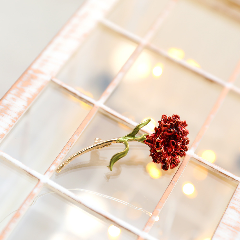 어버이날 부모님 선물 부토니에 카네이션 브로치 핸들케이스 모음전, 파스텔 레드 브로치1P, 1개 6,900원