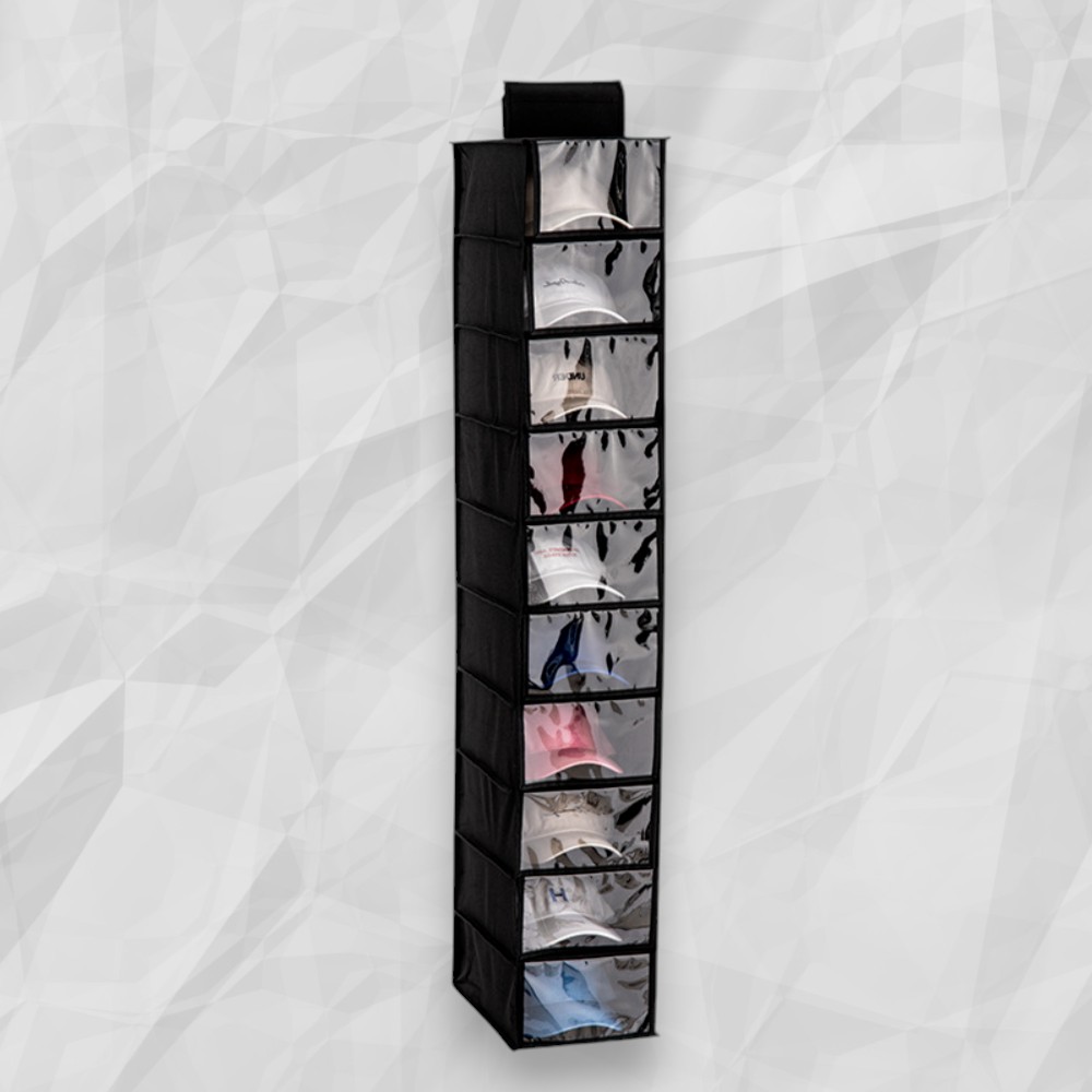 행거걸이형 모자정리함 먼지차단 덮개형 10단 15,600원