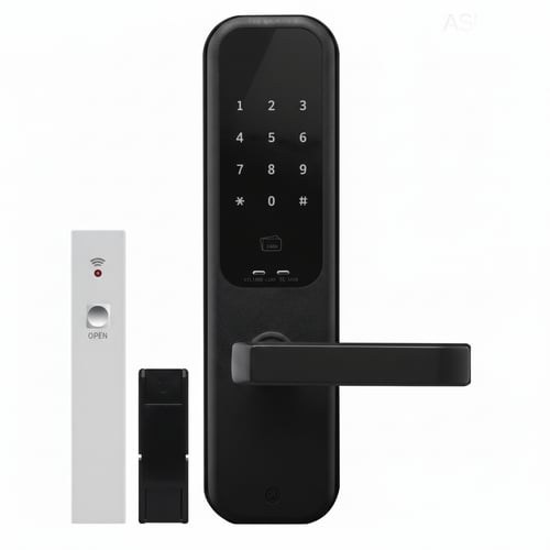 게이트맨 하이브리드 주키 손잡이 1초잠김 무타공 디지털 도어락 GL-200H + 보강판 + 설치부자재 + 리모콘 세트 199,600원