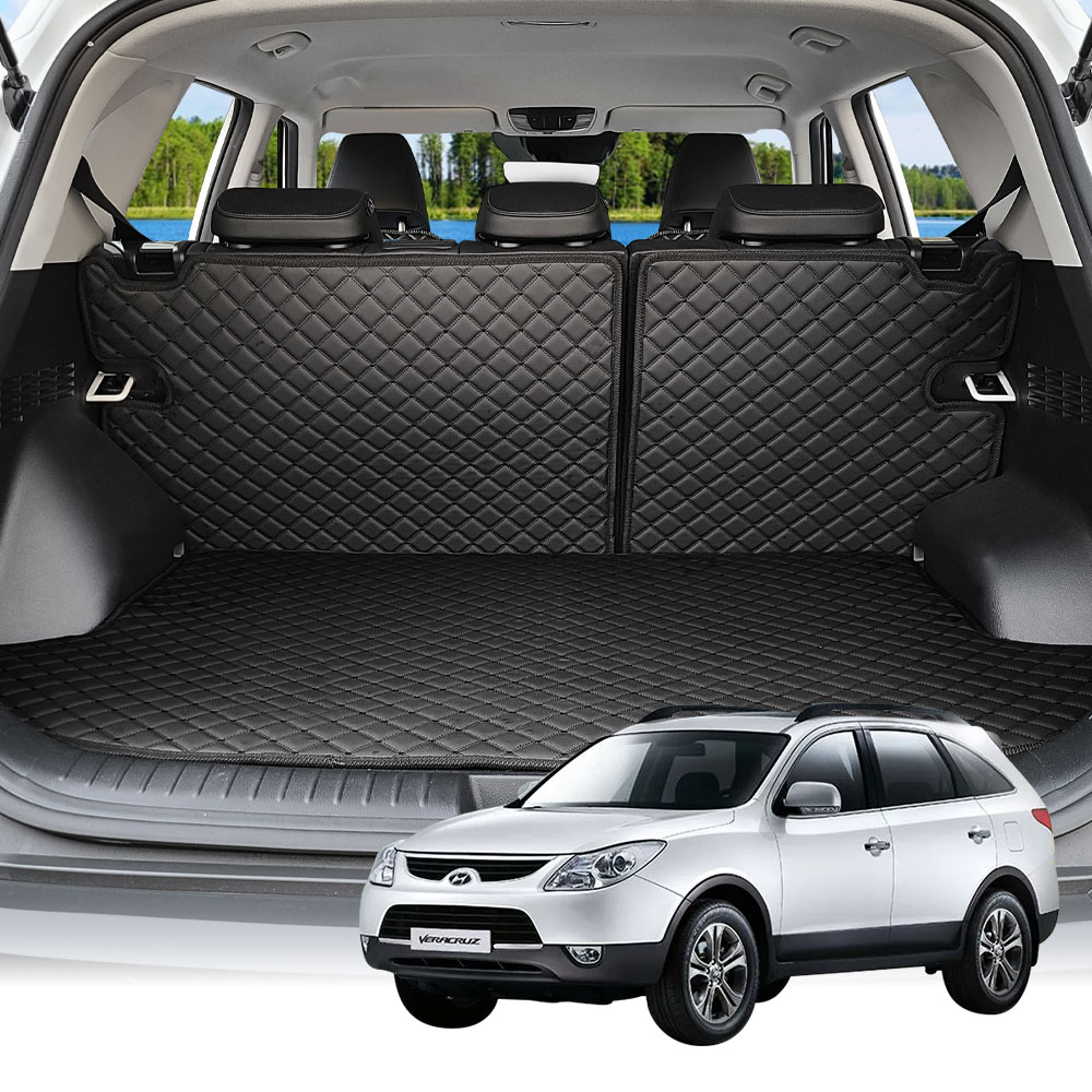 베라크루즈 전차종 퀼팅 트렁크매트 등받이매트 차박 QU, (분리형)트렁크매트+등받이세트x블랙화이트, 베라크루즈 47,500원