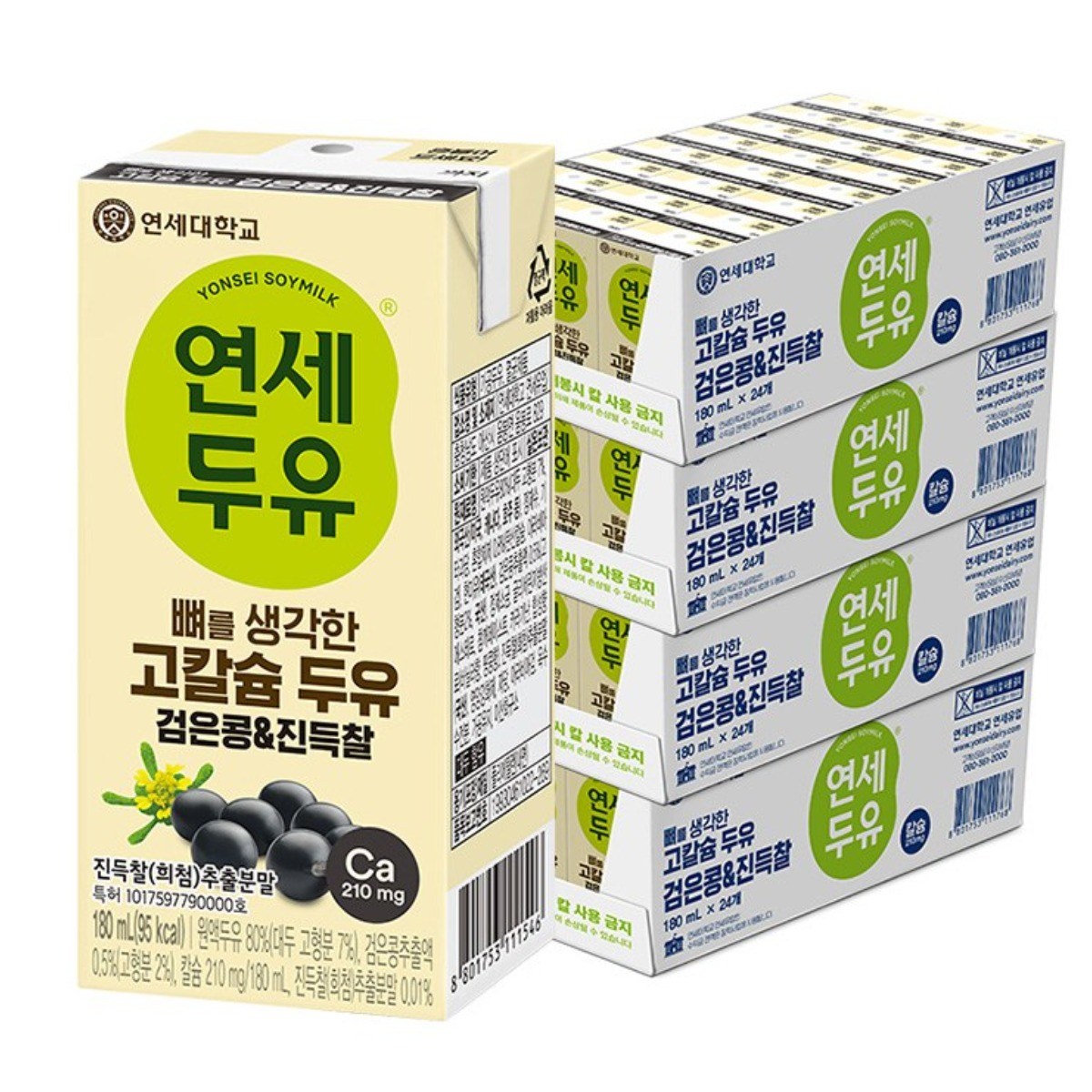 [연세] 뼈를 생각한 고칼슘 두유 진득찰 검은콩 180mlX96팩 34,900원