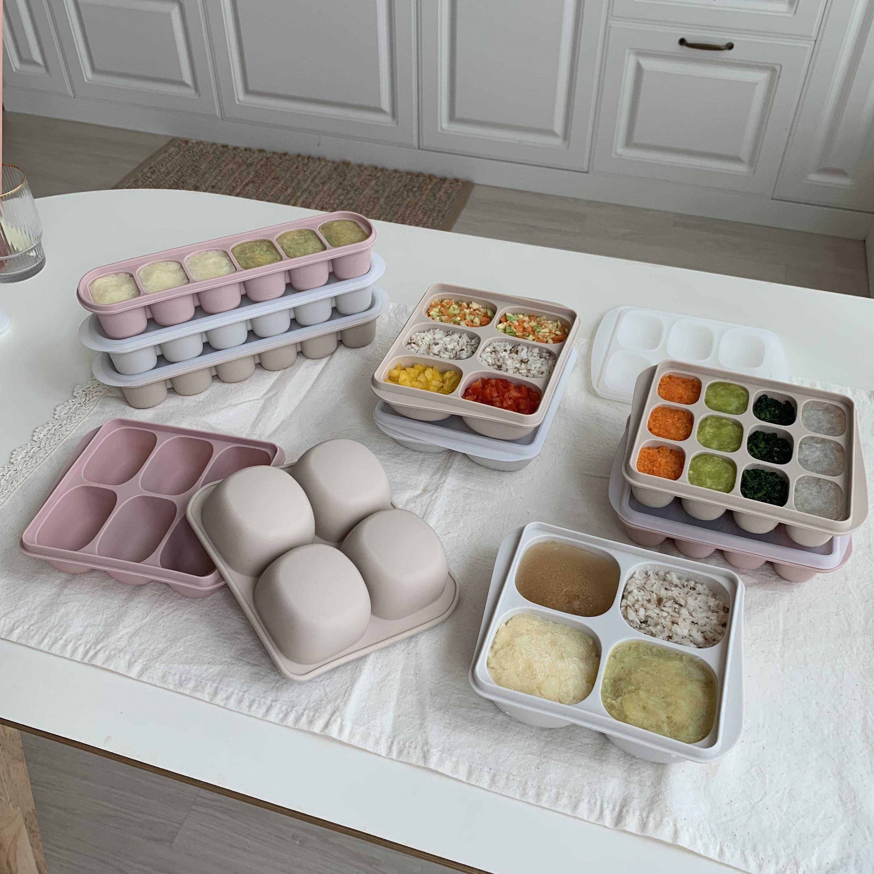 리브야 국산 실리콘 이유식 큐브 4종 택1, 1개, 크림 10,900원