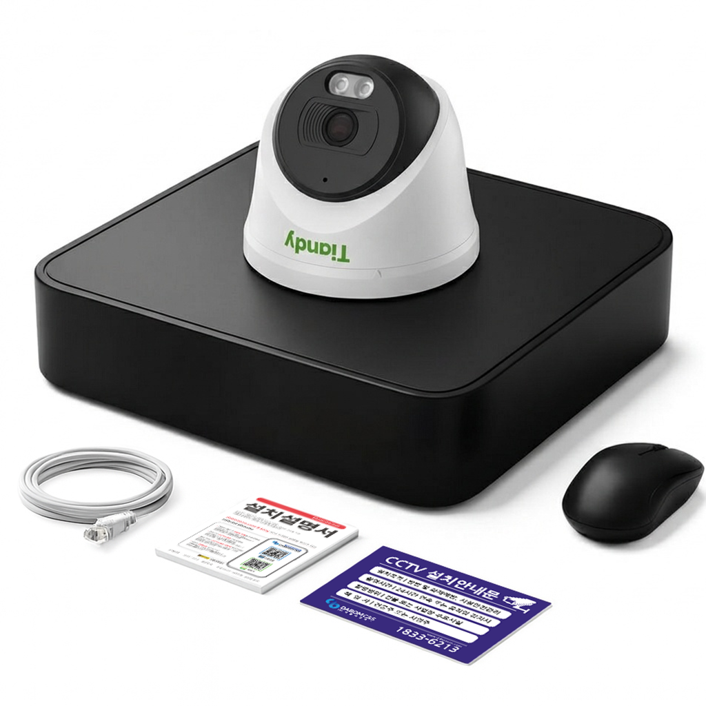 티앤디 400만화소 IP 카메라 녹화기 세트 PoE 지원 보안용 cctv HDD 129,000원