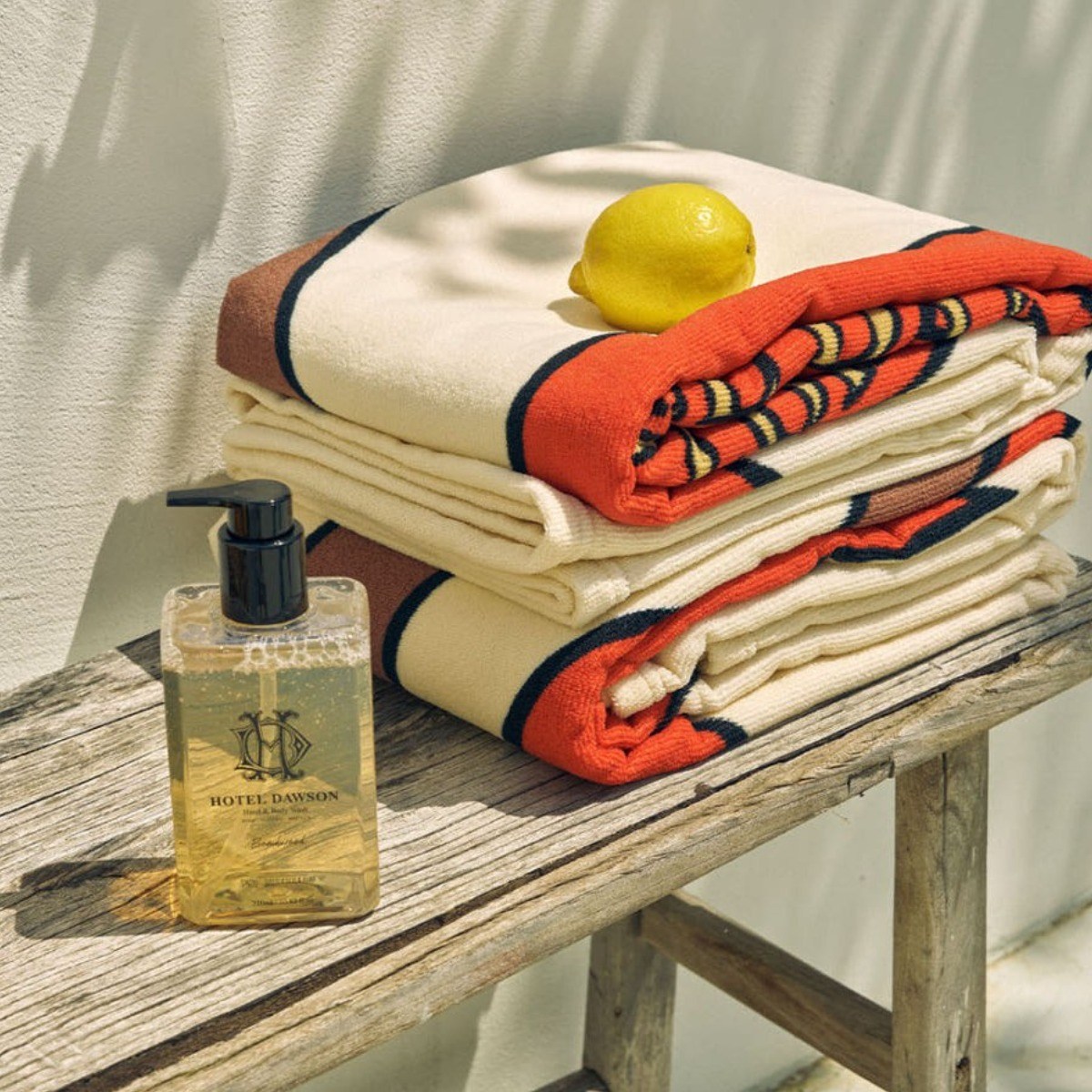 호텔도슨 루플렛 대형 비치타올 수건, 1개, 오렌지리본 45,000원