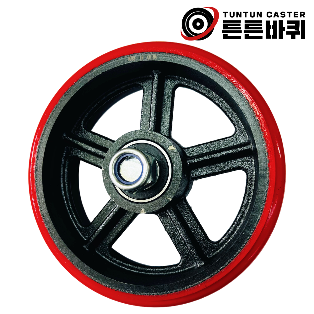20cm(8인치)고중량 우레탄바퀴 휠세트 고하중 산업용캐스터 하중500kg 바퀴폭60mm 8,500원
