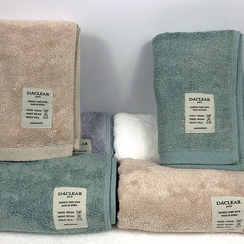 다클레어 명품타올 뱀부타올 대나무수건 200g 호텔수건 먼지없는 타월 답례품 선물, 10개, 그린 57,330원