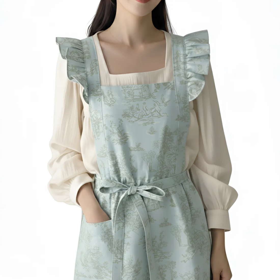 홈꼬세르 프릴 앞치마 뜨왈 코튼100% 방수 카페 앞치마 19,420원