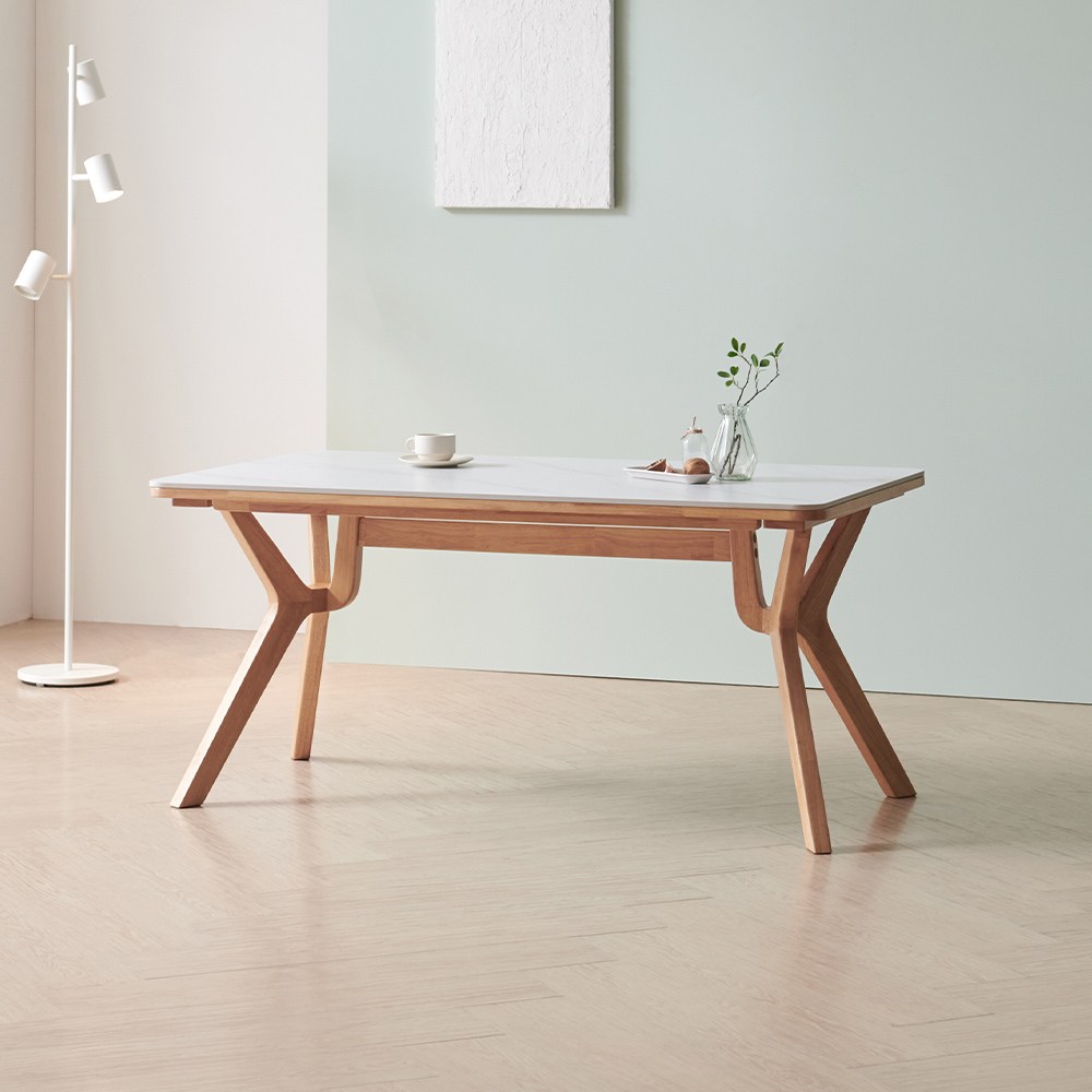 라로퍼니처 밀러 1400 포세린 통 세라믹 패밀리 4인 낮은 식탁 세트 194,000원