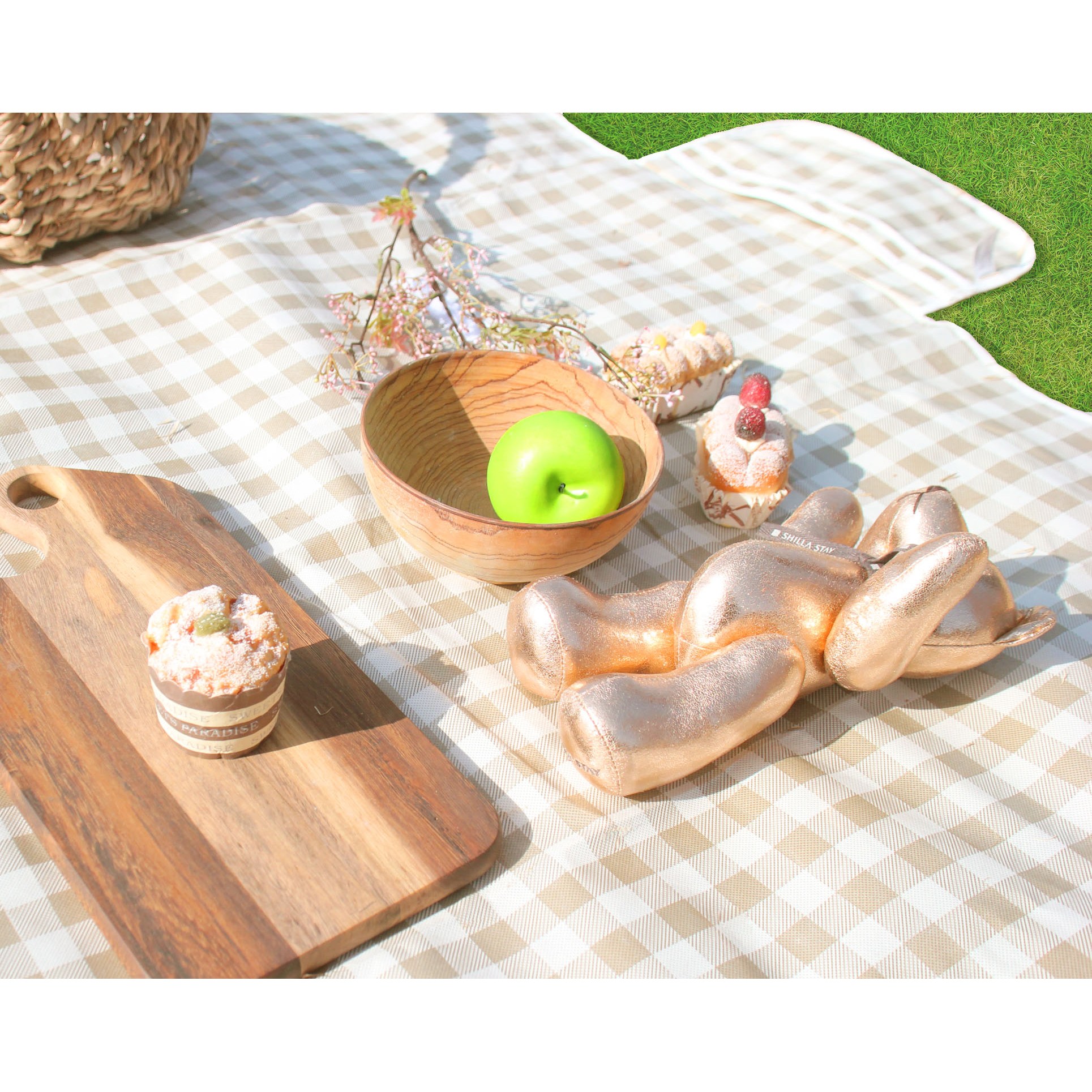 까사재클린 피크닉 대형 방수 체크 매트 돗자리 195x200cm 7,000원