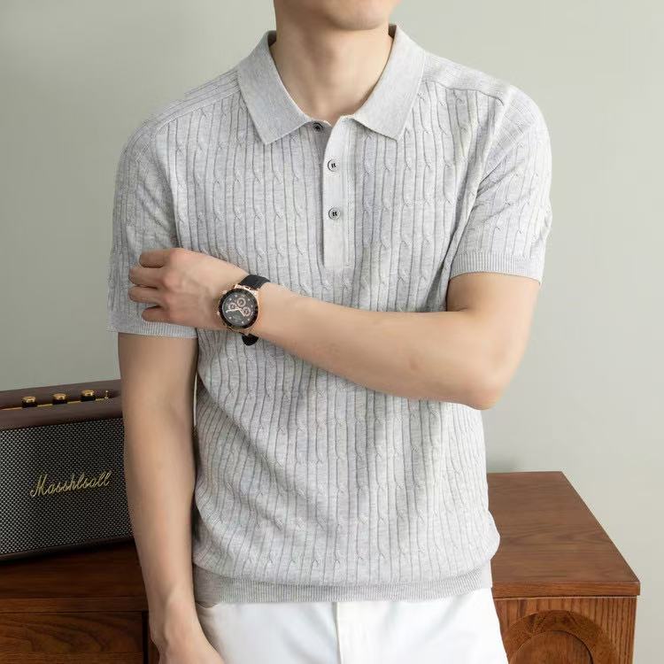 J nd O남성 봄여름 세련 과배기 반팔 니트 카라 티셔츠 38,900원