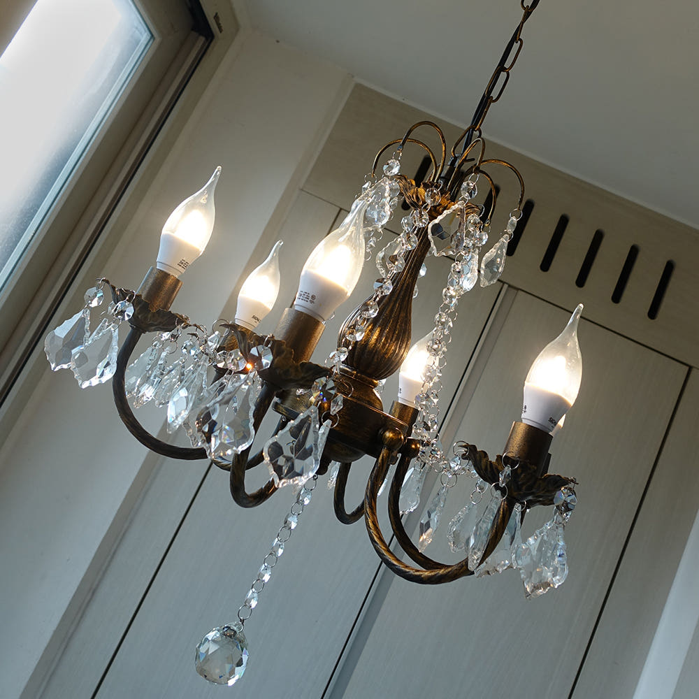 엔틱 샹들리에 분수 6등 등기구 ( LED조명 무료증정 ) 189,000원